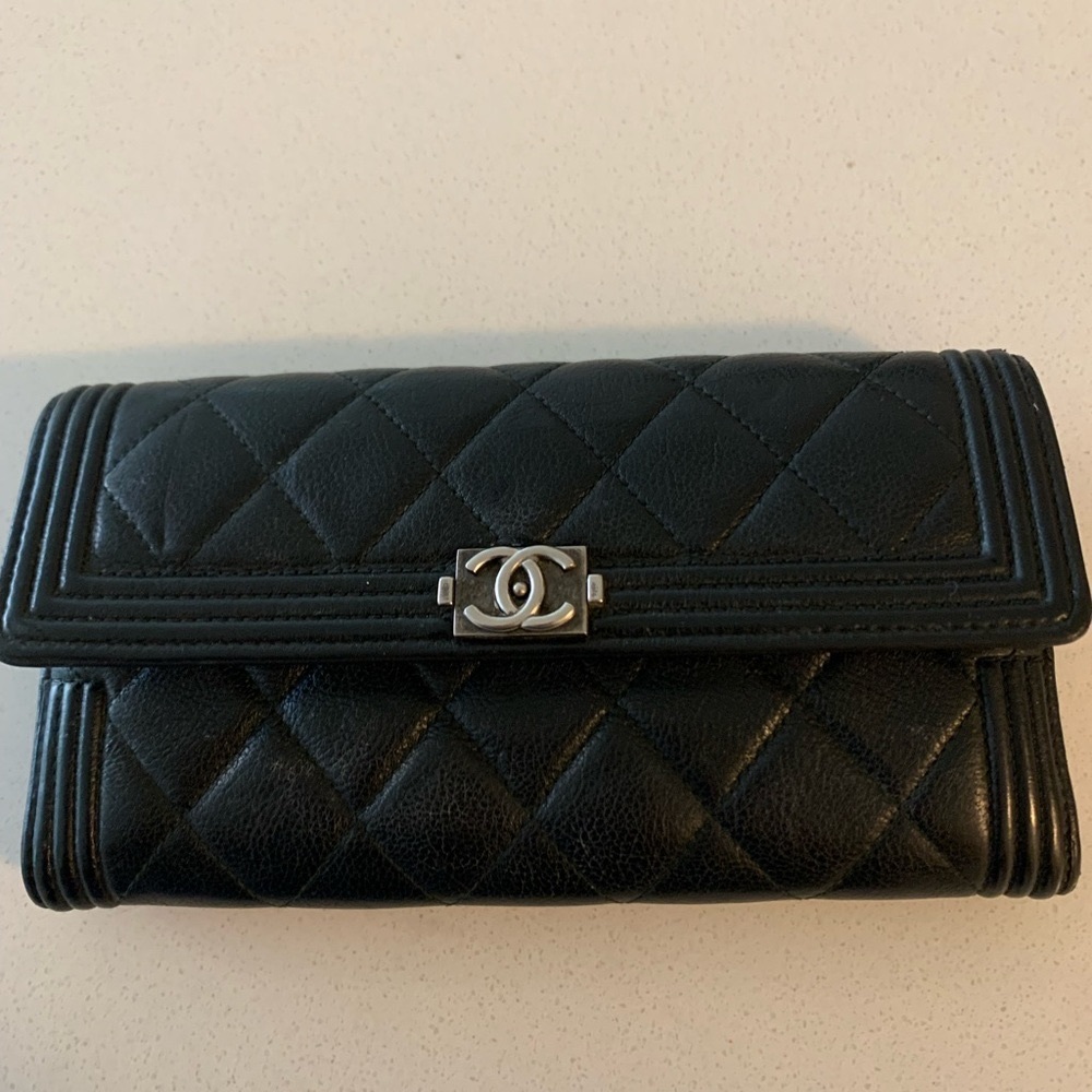 Authentic Chanel Boy Continental Wallet